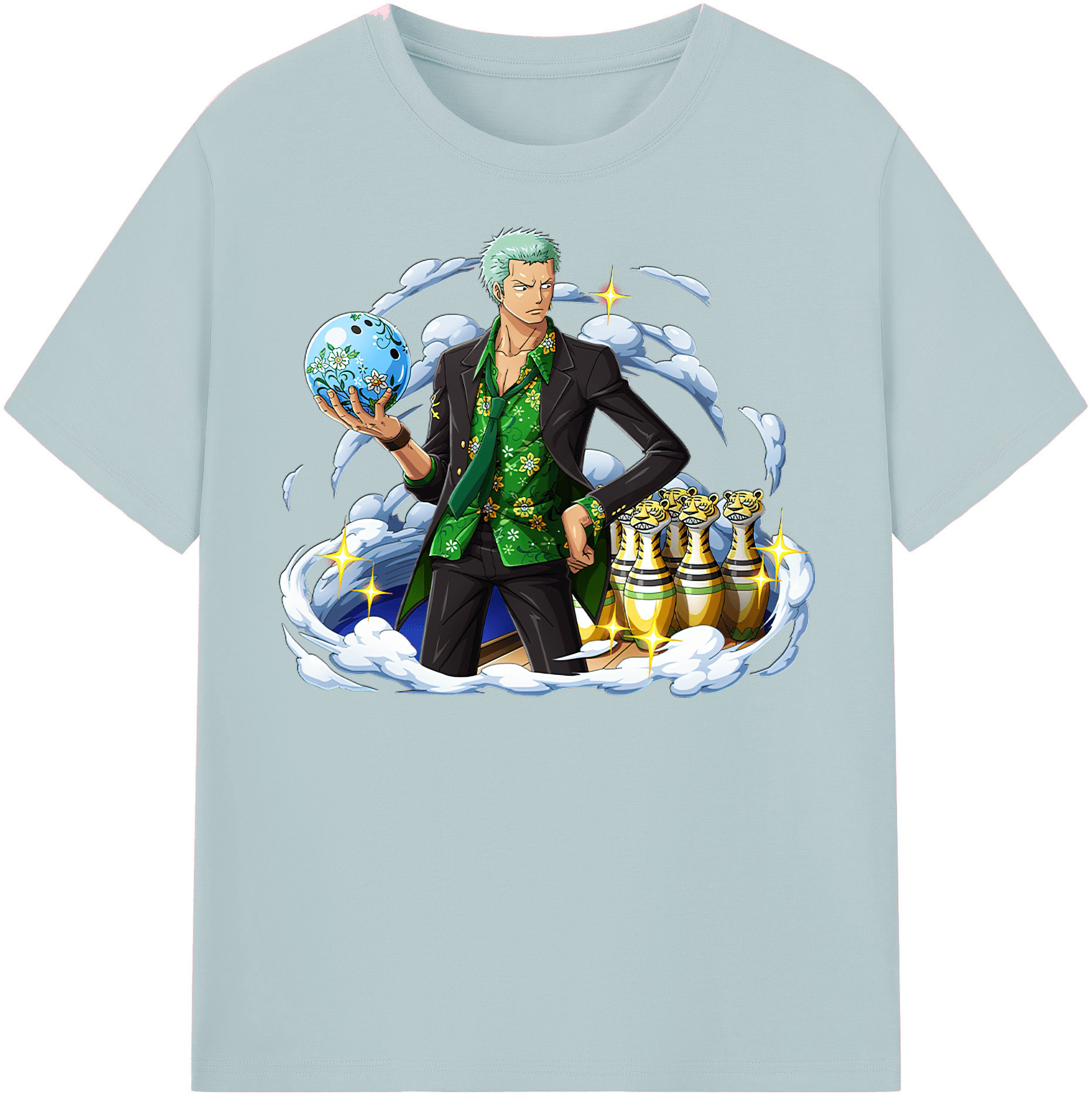 ワンピース ロロノア・ゾロ ONE PIECE Roronoa Zoro 綿100％半袖Tシャツ（フロントプリント）
